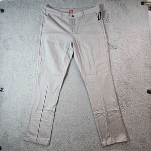 New Dickies Pants Girl's Sz 13 Gray Taupe Stretch Classic Fit Straight Leg Chino